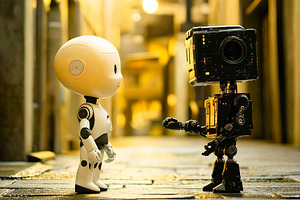 Cute Robots Meeting, a Technology Photo by Ales Munt