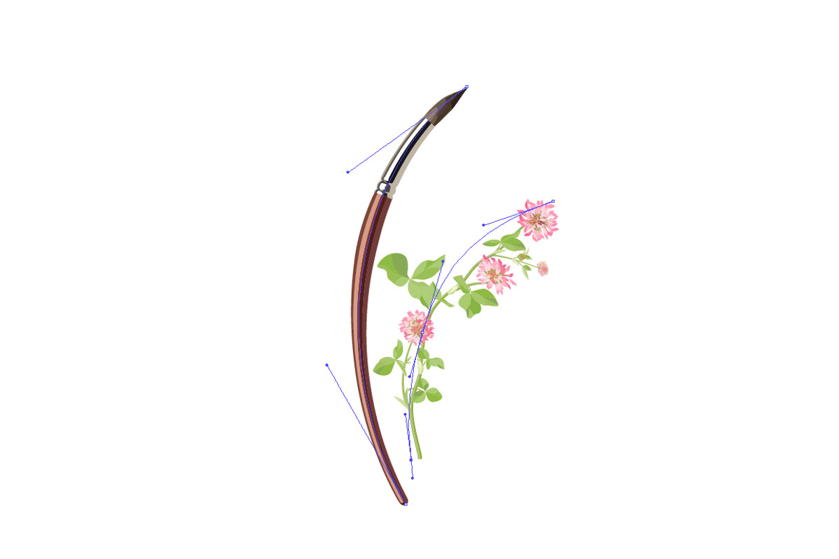Vector object brushes. Clover preview 2