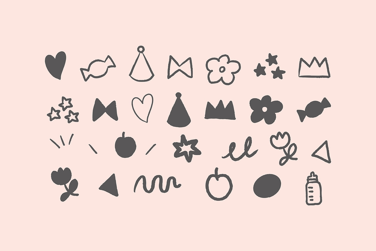Cute cat icons for Baby gifts, an Animal Illustration by Kurakoza (Photo 6 of 8)