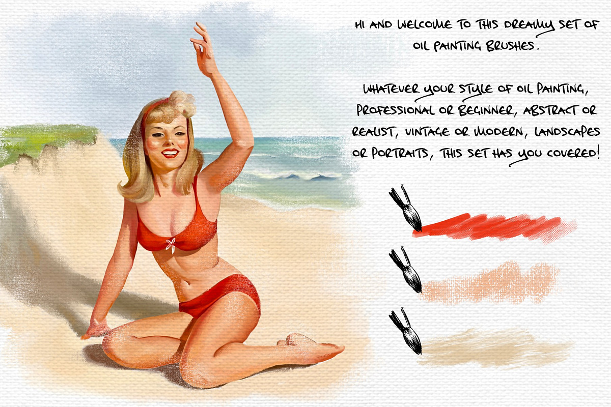 Oil Painter Artist Set for Procreate, a Brush Add-On by SketchWerx (Photo 2 of 21)