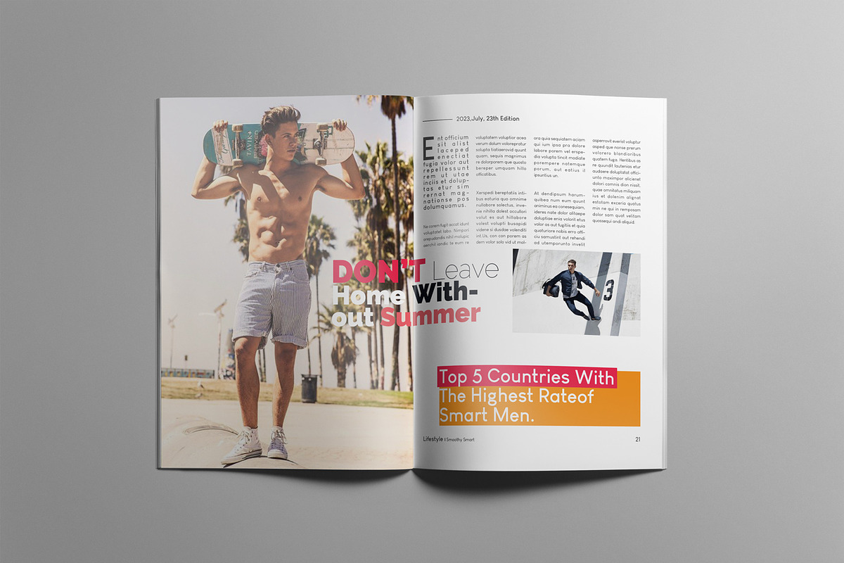 Lifestyle magazine layout 01, a Magazine Template by Swayang (Photo 11 of 22)
