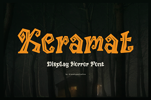 Keramat | Display Horror Font, a Handwritten Font by gracetype_studio