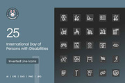 25 Disability Inclusion Icons, an Outline Icon by IconBunny (Thumbnail 1 of 2)