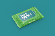 Wet wipes mockup. Angled view, a Packaging Mockup by easymock (Thumbnail 7 of 8)