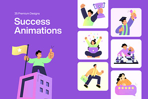 35 Animated Success Illustrations