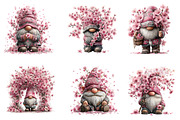 Cherry Blossom Gnome Clipart, Spring, an Illustration by Dream Creation (Thumbnail 4 of 7)