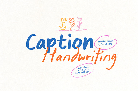 Caption Handwriting - Cute Font Duo, a Handwritten Font by Sarid Ezra