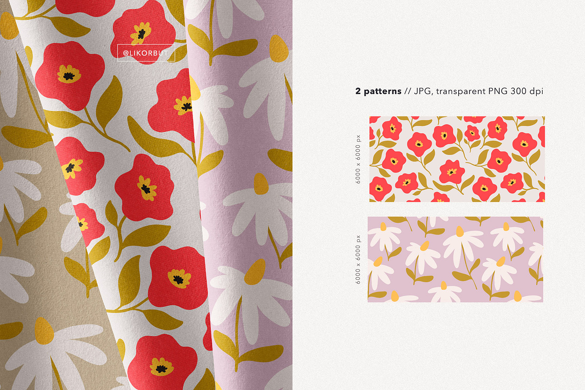 Floral Abstract Plant Graphics, a Decorative Illustration by likorbut (Photo 5 of 8)