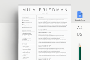 Google Docs Resume Template