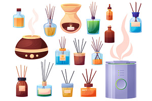 Aromatherapy elements. Different, an Illustration by LadadikArt