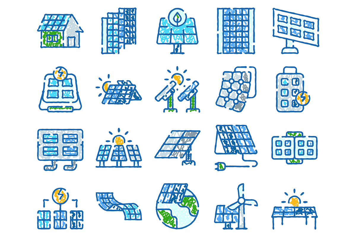 Solar panels set creating renewable, an Object Graphic by pikepicture (Photo 2 of 3)