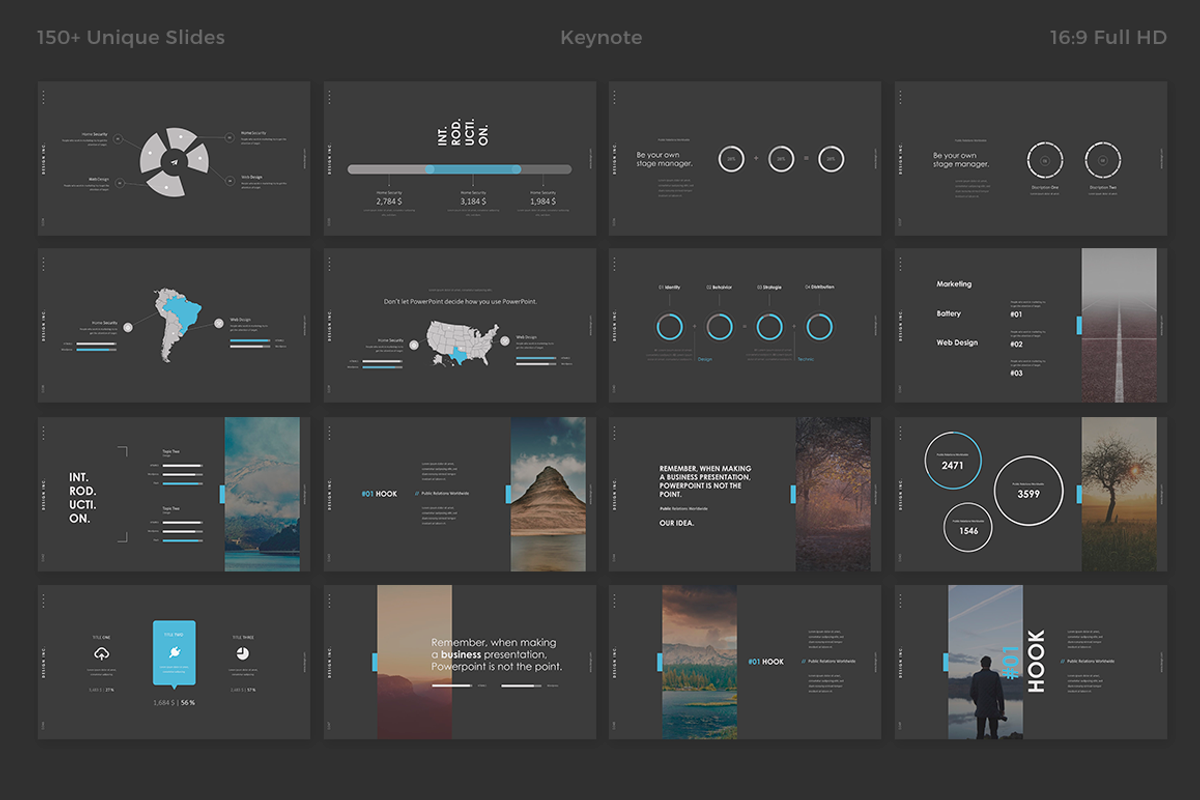 DARK Keynote Template, a Presentation Template by Haluze (Photo 4 of 10)