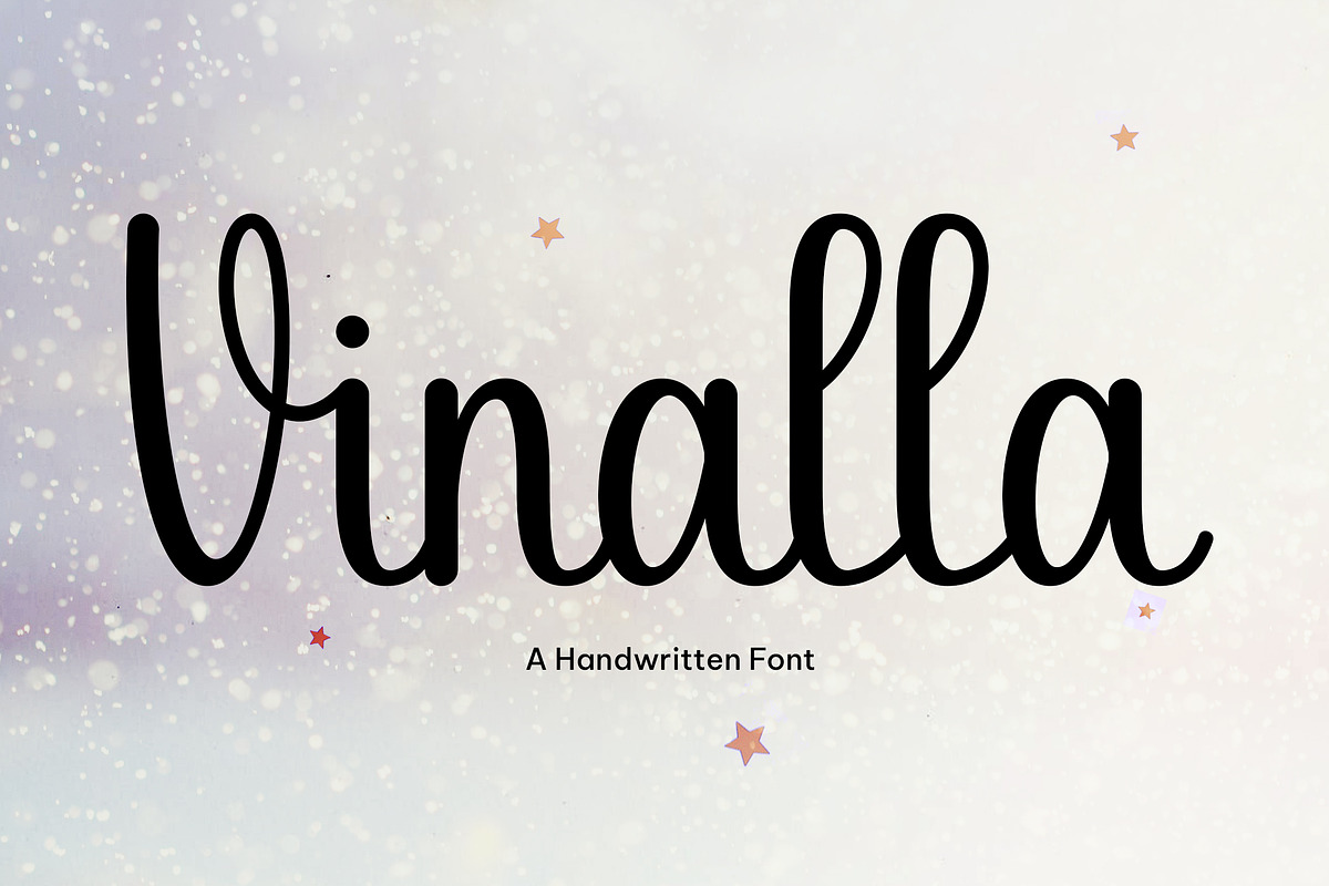 Vinalla - Handwritten script font, a Script Font by Fontcastle (Photo 1 of 7)
