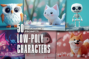50 Low-Poly Character Prompts, an Object Graphic by MadeByAI Studio (Thumbnail 1 of 6)