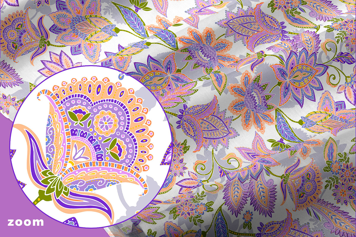 India, Ethnic floral prints, a Pattern Graphic by Laura Camoe (Photo 4 of 10)