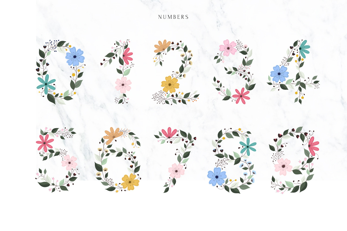 Awesome Blossom alphabet, a Symbol Font by Alice_Evans (Photo 4 of 16)