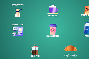 Breakfast Coffee Icons for DaVinci, a Templates & Theme by 2dfx