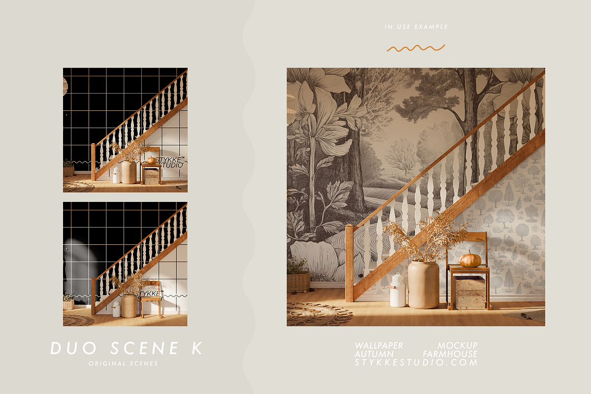 Autumn Farmhouse | WALLPAPER MOCKUP, a Household Mockup by Stykke Studio (Photo 22 of 22)