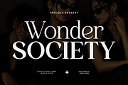 Wonder Society - Family Modern Serif, a Serif Font by Font Liner (Thumbnail 1 of 10)
