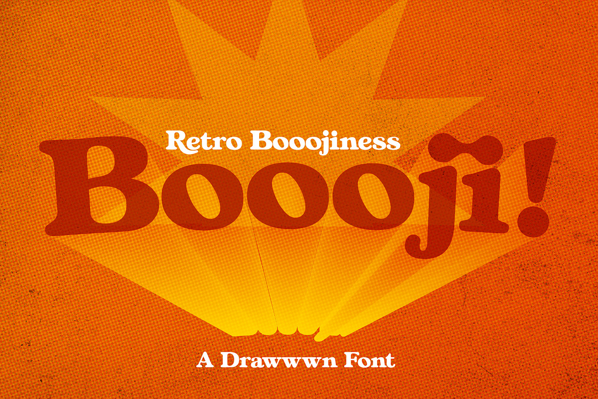 Boooji | 70s retro serif, a Serif Font by Drawwwn (Photo 1 of 10)