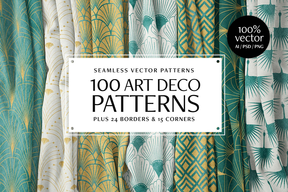 Art Deco Patterns Collection, a Pattern Graphic by DesignerCandies (Photo 1 of 21)