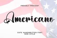 Americano | Script Font