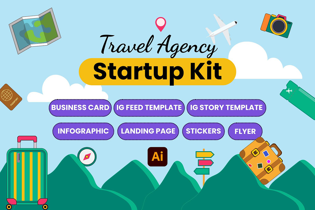 Travel Agency Startup Kit, a Templates & Theme by tawakkultales (Photo 1 of 8)