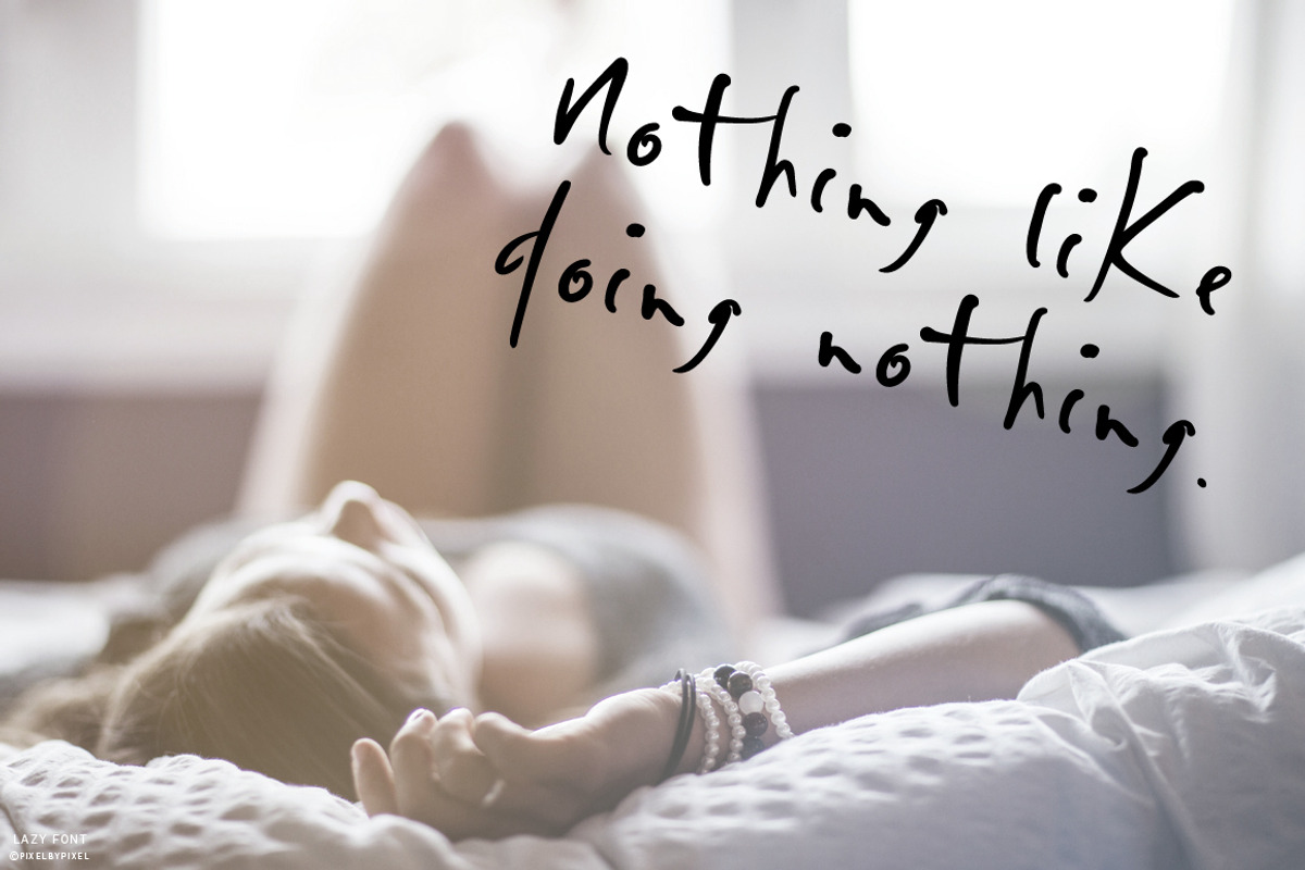 Handwritten Lazy Font preview 4