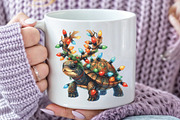 Watercolor Christmas Turtle Clipart, an Illustration by CraftArtStudio (Thumbnail 5 of 6)