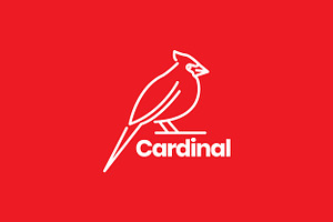 Lines Modern Bird Cardinal Logo