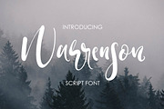 Warrenson Script Font, a Script Font by Creativeqube Design (Thumbnail 1 of 19)