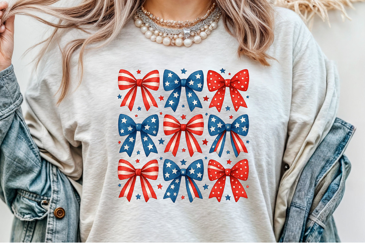 Patriotic Bows Transparent PNG Clipa, an Illustration by Sublimation Artist (Photo 6 of 9)
