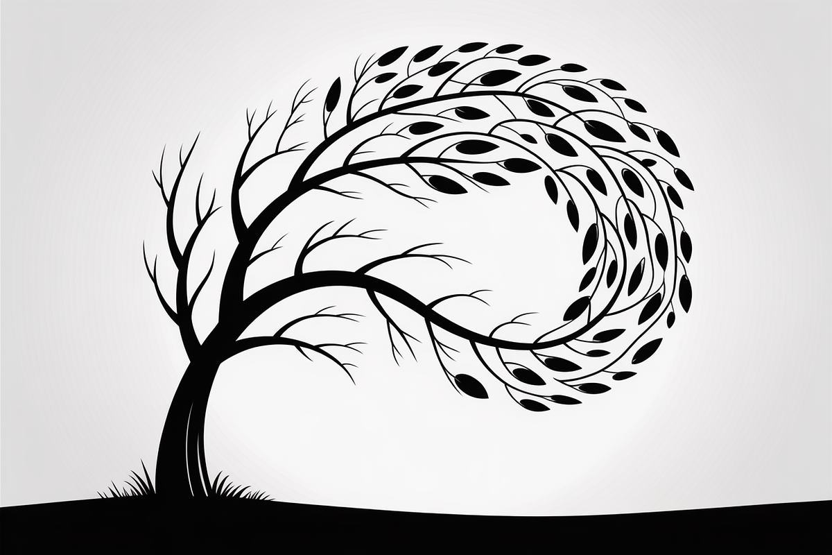 Whimsical Tree Silhouette Spiral, an Object Graphic by jahid234 (Photo 11 of 11)