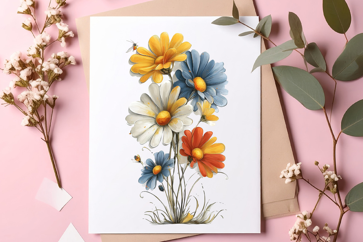 Summer Flowers Clipart, an Illustration by SinaCreation (Photo 8 of 9)