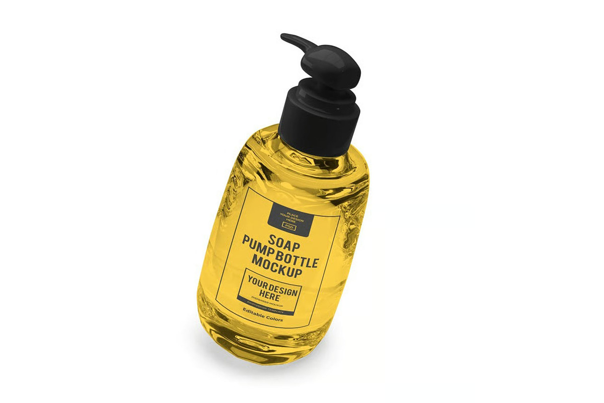 Soap Pump Bottle Mockup Template Set, a Household Mockup by DesignRushMarket (Photo 5 of 11)