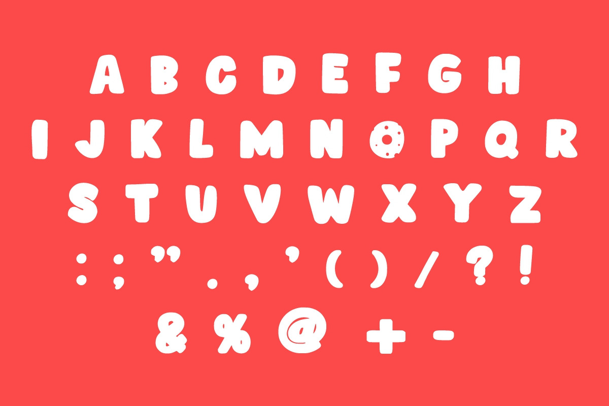 Choco Donut Sweet Font, a Handwritten Font by Fourteen Letter (Photo 4 of 6)