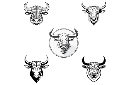 Bull vector logo 5, a Branding & Logo Template by AyyazMomin
