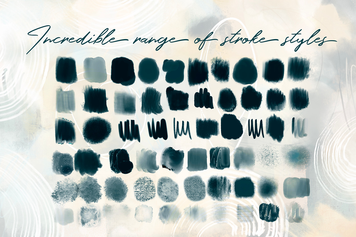Modern Abstract Procreate Brushes, a Brushes & More by DeloresArt (Photo 3 of 19)