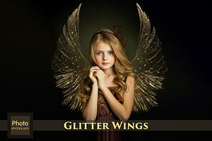 Glitter Wings Overlays