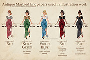 Antique Marbled Endpapers, a Texture Graphic by Vine Hill Mercantile Co. (Thumbnail 3 of 4)