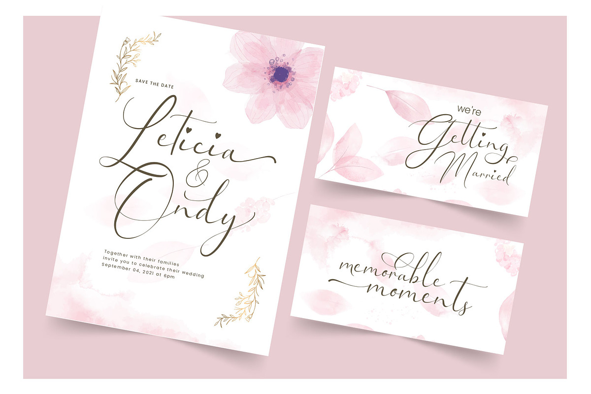 Kalidony - Lovely Font, a Script Font by Arterfak Project (Photo 3 of 14)