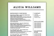CV Template | Simple Resume Package, a Resume Template by Scribbled Napkin Design (Thumbnail 2 of 4)