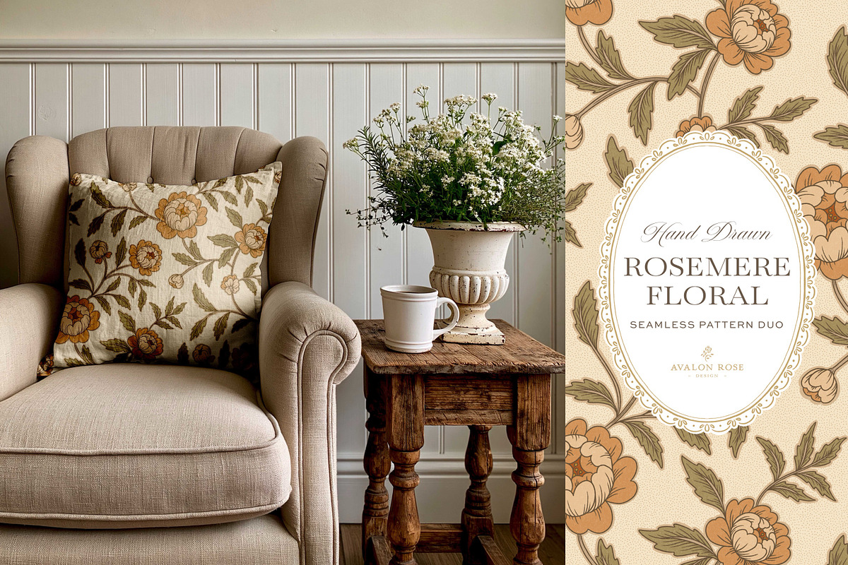 Rosemere Floral Pattern Bundle, a Pattern Graphic by Eclectic Anthology (Photo 10 of 19)