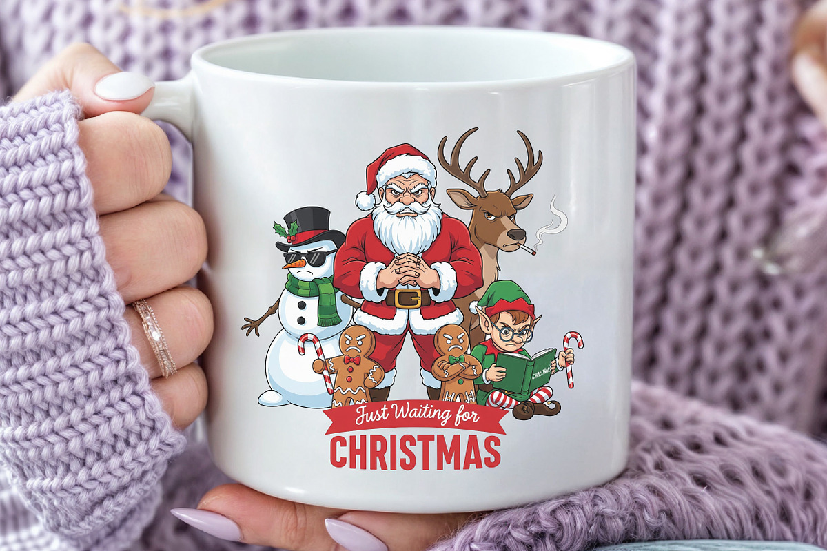 Funny Christmas PNG-Merry Christmas, an Illustration by Black Bird Studio (Photo 3 of 4)