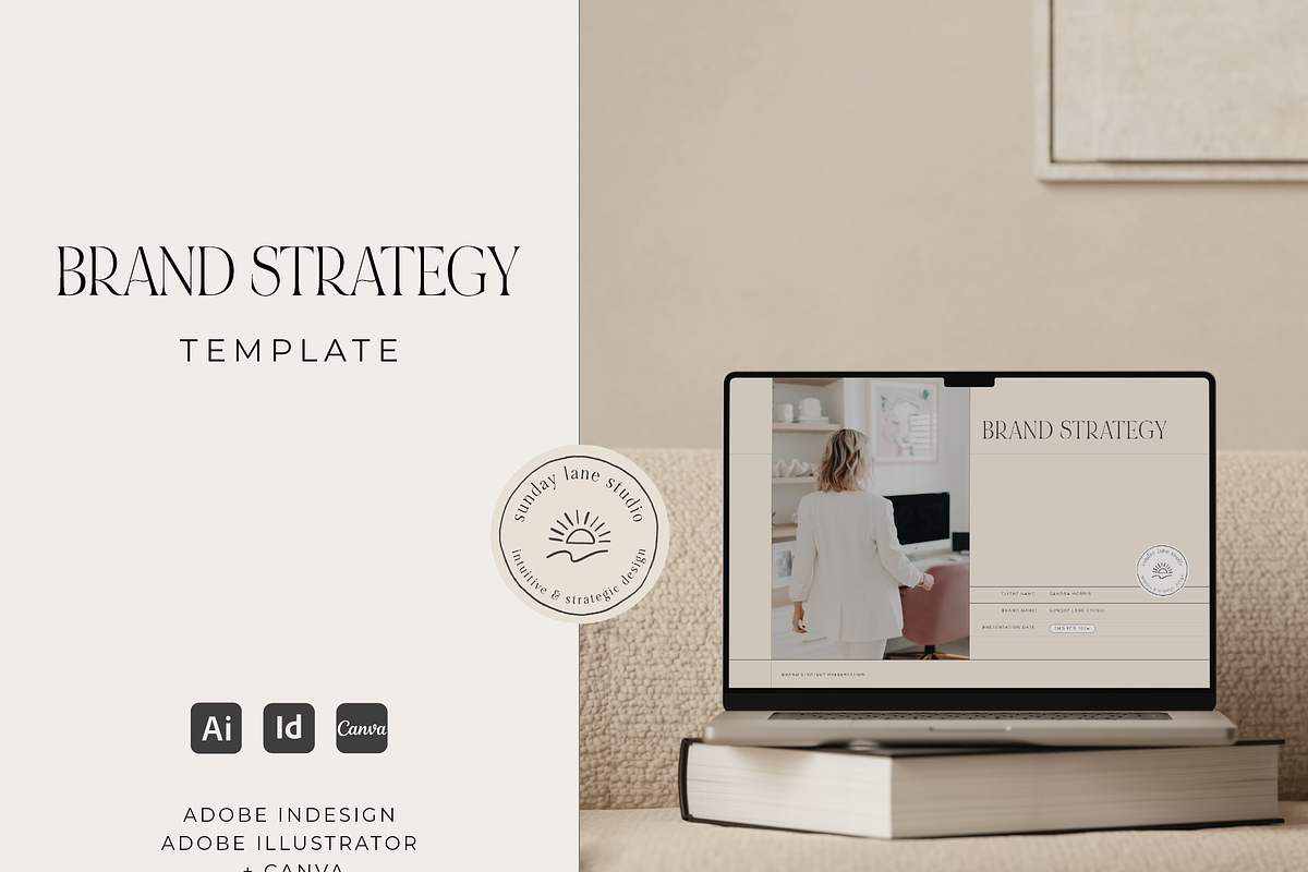 STUNNING Brand Strategy Template, a Presentation Template by Sunday Lane Studio (Photo 1 of 8)