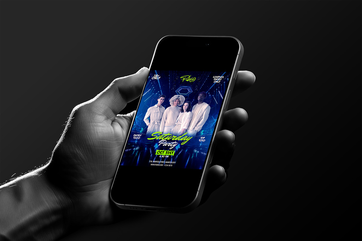 Saturday Night Party Flyer PSD, a Flyer Template by Posterfello (Photo 5 of 5)