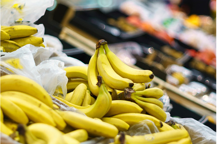 Yellow bananas on the shelves of a, a Food & Drink Photo by darksoul72