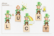 St Patrick's Day Watercolor Clipart, a Seasonal Illustration by Farida Bik (Thumbnail 4 of 11)