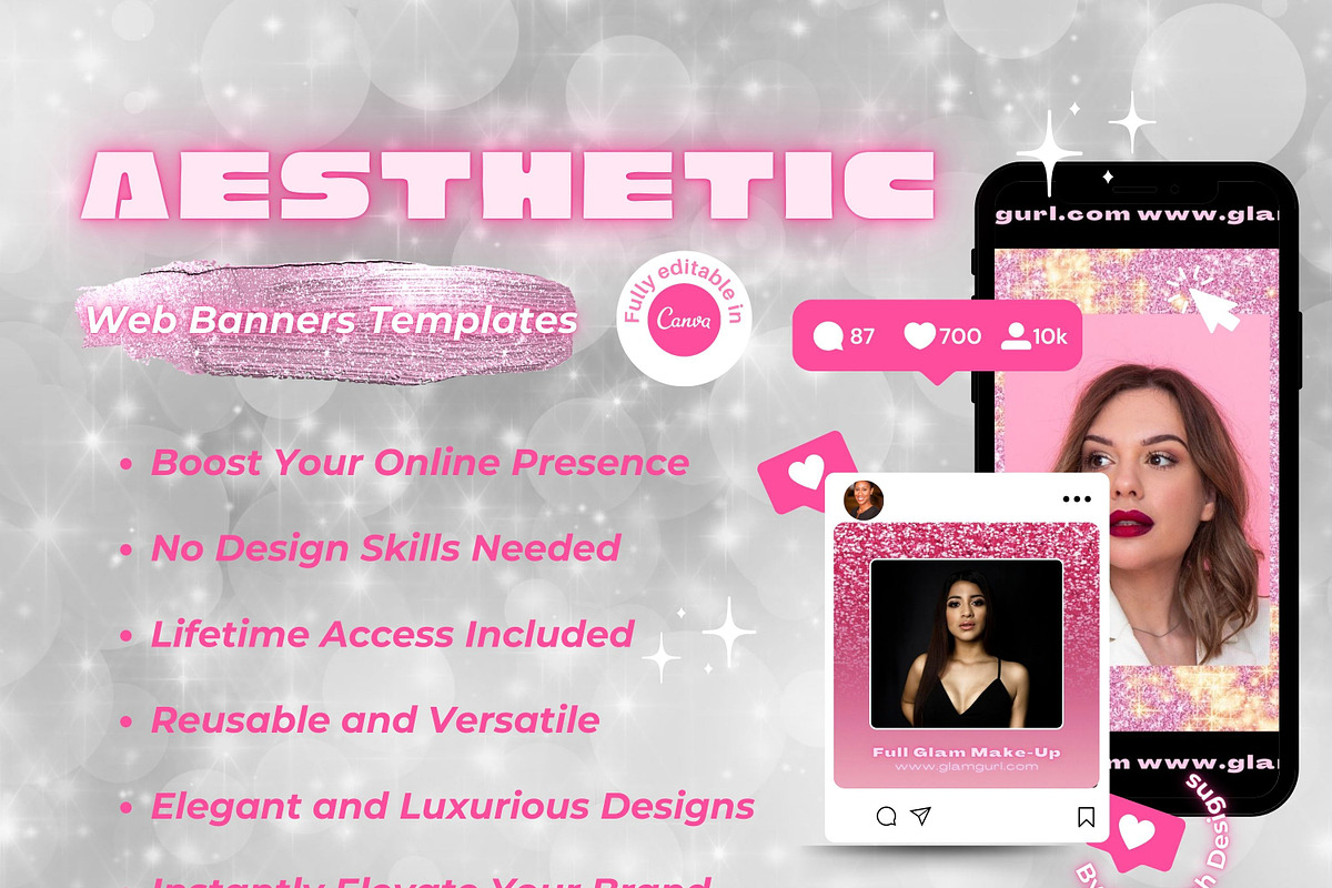 Glam Biz Web Banner Templates, a Branding & Logo Template by Hell Yeah Designs (Photo 4 of 7)