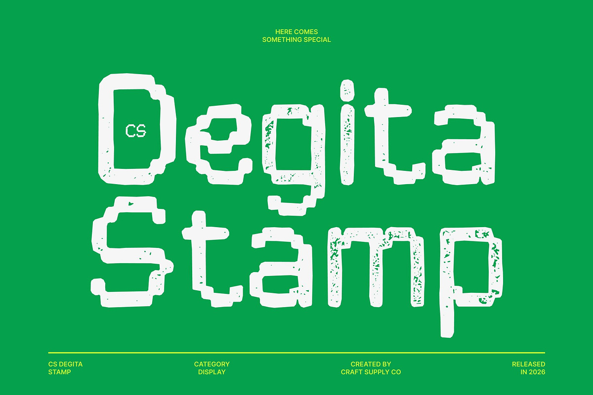 CS Degita Stamp, a Sans Serif Font by Craft Supply Co. (Photo 1 of 8)